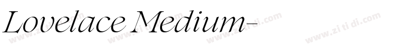 Lovelace Medium字体转换